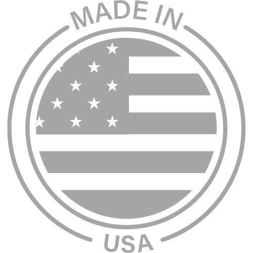 Icon highlighting that Raw Organic Cosmetics products are proudly made in the USA, ensuring quality and commitment to local manufacturing