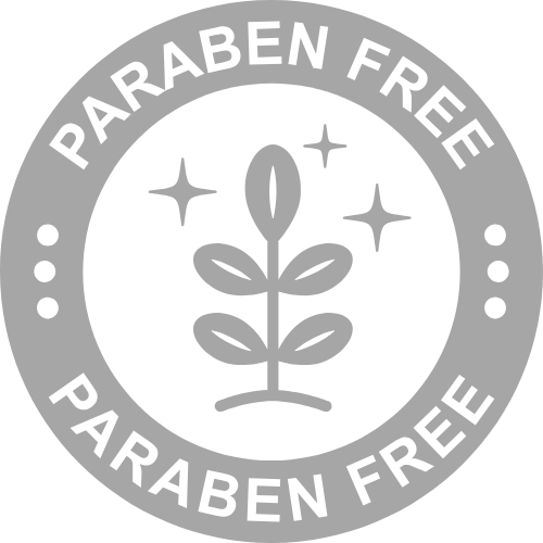 Icon representing that Raw Organic Cosmetics products are paraben-free, offering safe, natural skincare without harmful chemicals